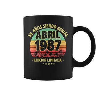 Abril 1987 38 Años Hombre Cumpleaños Regalo Abril 1987 Taza de café - Regaloses