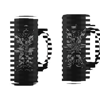 Alt Cross ゴシック スカル 聖書的に正確な大天使の翼 コーヒーマグ - Kawaiitshirt
