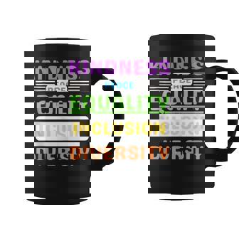 Amabilidad Paz Igualdad Inclusión Diversidad Orgullo In Mangas Taza de café - Regaloses