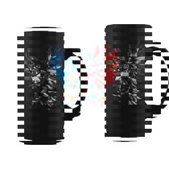 American Flag Bald Eagle Patriotic Eagle 4Th Of July Usa Coffee Mug - Monsterry