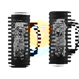 American Flag Golden Retriever Usa Retro 4Th Of July Coffee Mug | Mazezy