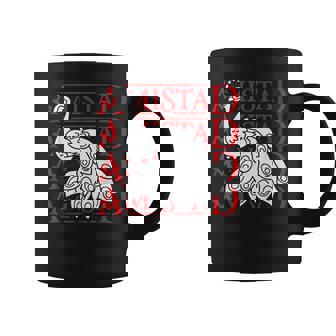 Amistad House Of Friendship Red Retro Groovy Social Amistad Coffee Mug - Thegiftio