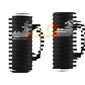 Años 70 Y 80 California California Retro Tramonto Cityanta Cruz Taza de café - Regaloses