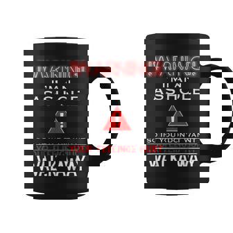 Anti Social Warning I'm An Asshole Adult Humor Coffee Mug - Monsterry