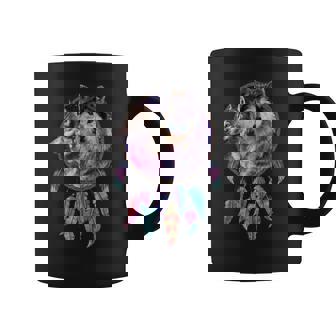 Attrape-Rêves Plumes Colorées Loups Galactiques Tasse - Cadeauxyz