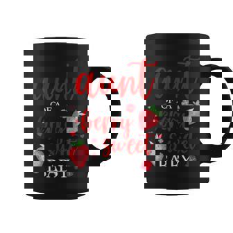 Aunt Of A Berry Sweet One Strawberry Baby First Birthday Coffee Mug - Thegiftio