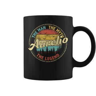 Aurelio Man Myth Legend Nombre Personalizado Para Hombre Taza de café - Regaloses