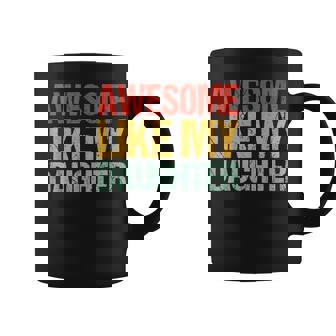 Awesome Like My Daughter Fathers Day Dad Retro Coffee Mug | Mazezy
