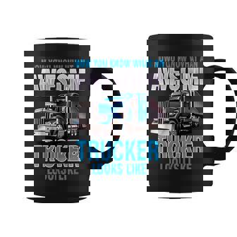 Awesome Trucker セミトラックドライバー ビッグリグ トラッカー コーヒーマグ - Kawaiitshirt
