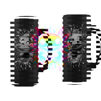 Axolotl Colorful Kawaii Axolotl Coffee Mug | Mazezy