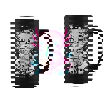 Axolotls Bubble Boba Tea Anime Cute Kawaii Axolotl Coffee Mug - Thegiftio