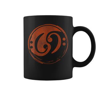 Bajo Yin Yang Instrumento Musical Eléctrico Rockero Bajista Taza de café - Regaloses
