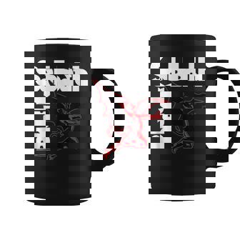 Banda De Rock De Los Años 70 Devil Angel De Abbath In Mangas Taza de café - Regaloses