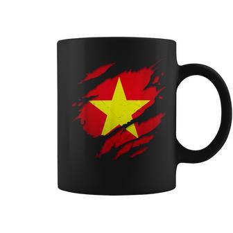 Bandera Deietnam Desgarrada Taza de café - Regaloses
