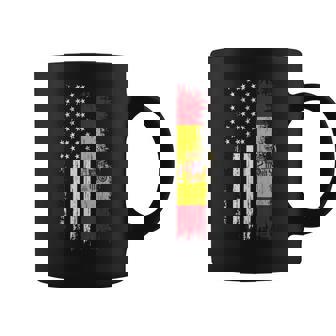 Bandera Española Americana Orgullo España Estados Unidos Taza de café - Regaloses