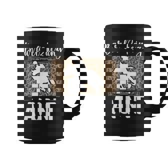 Barrel Racing Aunt Of A Barrel Racer Auntie Leopard Coffee Mug | Mazezy