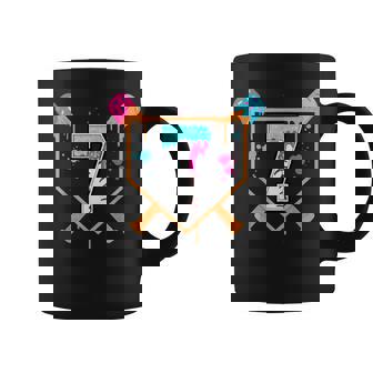 Baseball 7Th Birthday Ice Cream Drip 7 Years Old Bday Boy Coffee Mug - Monsterry