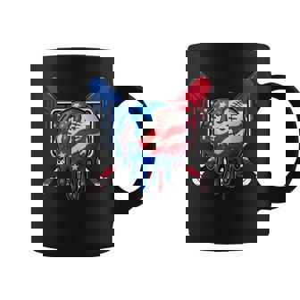 Baseball Drip Boys Dripping Ice Cream Baseball American Flag Coffee Mug | Mazezy