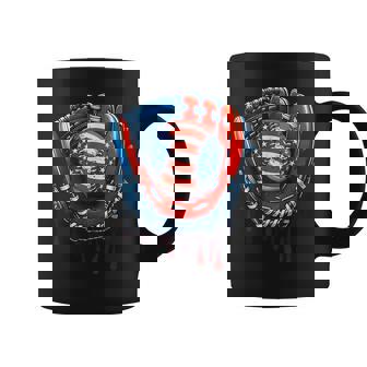 Baseball Drip Ice Cream Sprinkles 4Th Of July Baseball Glove Coffee Mug - Monsterry