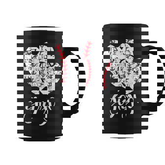 Baseball Gaga Heart Ball Proud Grandma Mother's Day Coffee Mug - Monsterry