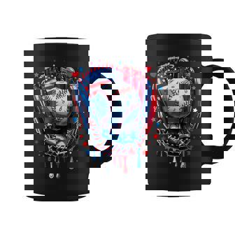 Baseball Glove Drip Boy Ice Cream Patriotic Us Flag 4Th July Coffee Mug - Monsterry