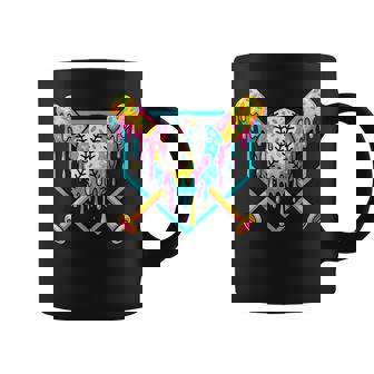 Baseball Home Plate Dripping Ice Cream Drip Youth Boys Coffee Mug - Monsterry