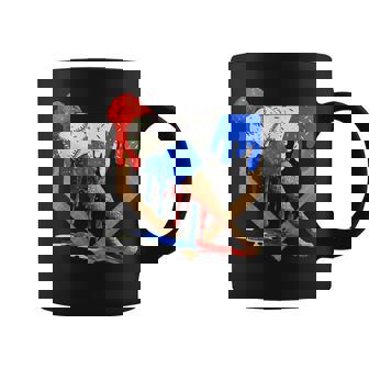 Baseball Home Plate Ice Cream Drip Red White Blue Coffee Mug - Monsterry