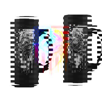 Baseball Ice Cream American Flag Drip Coffee Mug | Mazezy