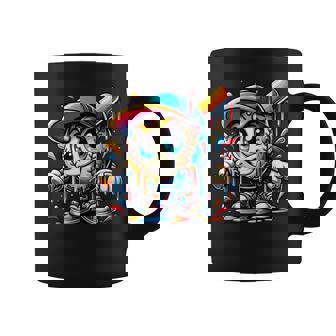 Baseball Mascot Drip Baseball Drip Baseball Ice Cream Drip Coffee Mug - Thegiftio UK