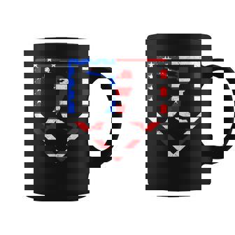 Baseball Player American Flag Home Plate 4Th Of July Boys Coffee Mug - Monsterry