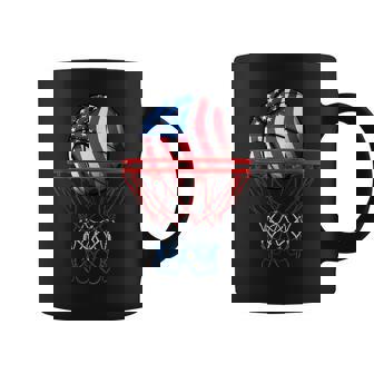 Basketball American Patriotic 4Th Of July Us Flag Boys Coffee Mug - Monsterry