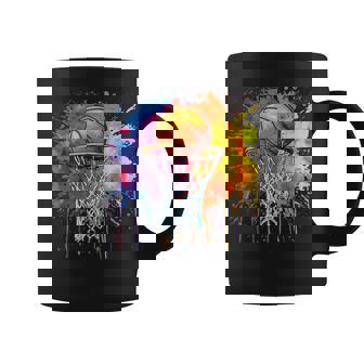 Basketball Colorful Drip Graphic Coffee Mug - Monsterry