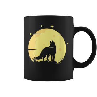 Bd De Renardilhouette De Renard Animal Peint À La Main Tasse - Cadeauxyz