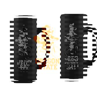 Beaver State Is Oregon State With Orange Beaver On A Bike Coffee Mug - Thegiftio UK