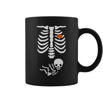 Beer Belly & Baby Skeleton Pregnancy Couples Halloween Mom Coffee Mug - Thegiftio UK