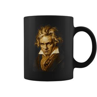 Beethoven-Retrato Ludwigan Beethoven Música Clásica Taza de café - Regaloses