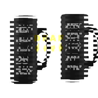 Best Deaf Dad Ever Sign Language Deaf Pride Asl Father`S Day Coffee Mug | Mazezy