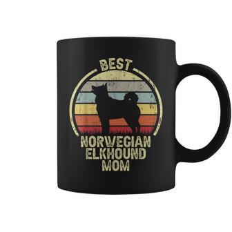 Best Dog Mother Mom Vintage Norwegian Elkhound Coffee Mug - Monsterry