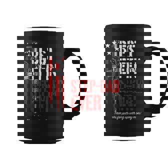 Best Effin’ Step Dad Ever Daddy Gun Rights American Flag Coffee Mug - Thegiftio UK