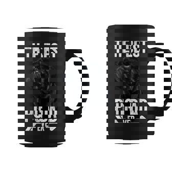 Best Pug Dad Ever Fathers Day Cute Daddy Dad Black Pug Coffee Mug - Thegiftio
