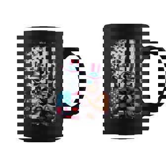 Bigfoot Alien Sasquatch American Flag Patriotic 4Th Of July Coffee Mug - Thegiftio UK
