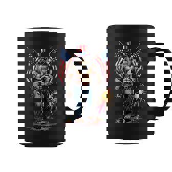 Bigfoot Fireworks 4Th Of July Sasquatch American Usa Flag Coffee Mug - Thegiftio UK