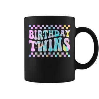 Birthday Twins Retro Matching Twin Birthday Boys Girls Coffee Mug - Thegiftio UK