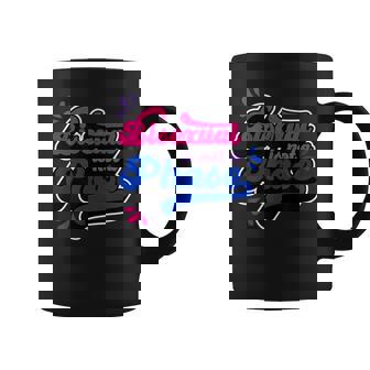 Bisexual Is Not A Phase Cute Bi Pride Flag Citas Divertidas Taza de café - Regaloses