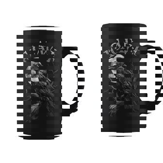 Black Crow F-Caw-F Black Bird Moon Gothic Adult Humor Coffee Mug - Thegiftio UK