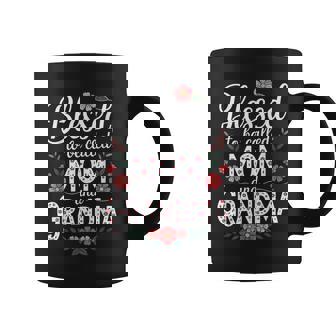 Blessed To Be Called Mom And Grandma Cute Floral Coffee Mug | Seseable UK