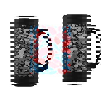 Boho Floral Freedom Democracy Truth Patriotic 4Th Of July Coffee Mug - Thegiftio