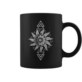 Boho Geometríaagrada Horóscopo Luna Tarot Astrología Cuello Taza de café - Regaloses