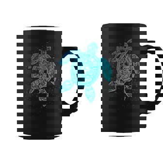 Boho Tiki ティールウミガメ 気泡付き 亀 コーヒーマグ - Kawaiitshirt