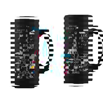 Bonjour I Love Paris Francia Torre Eiffel Regalo In Mangas Taza de café - Regaloses